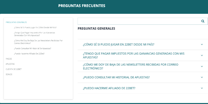 22Bet casino: preguntas frecuentes