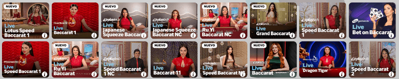 betway casino: baccarat en vivo