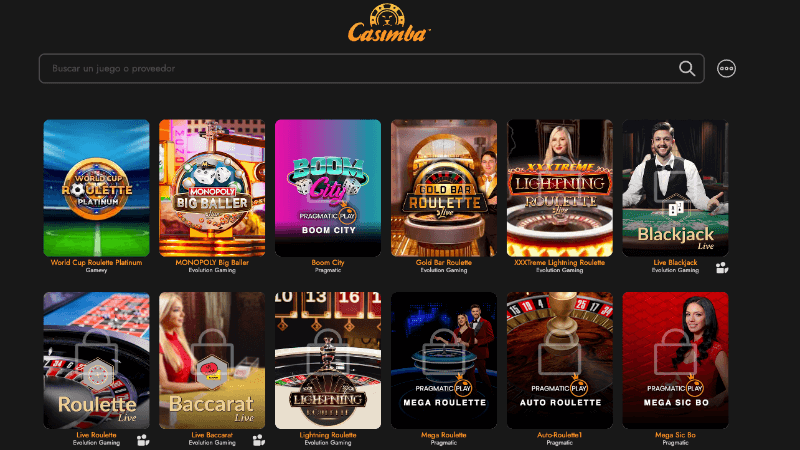 Casimba casino en vivo