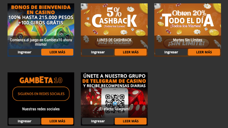 Gambeta 10 promociones