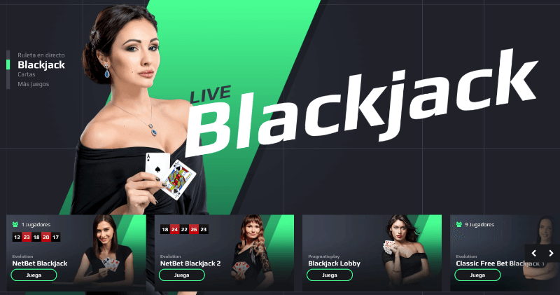 Netbet casino: blackjack en vivo