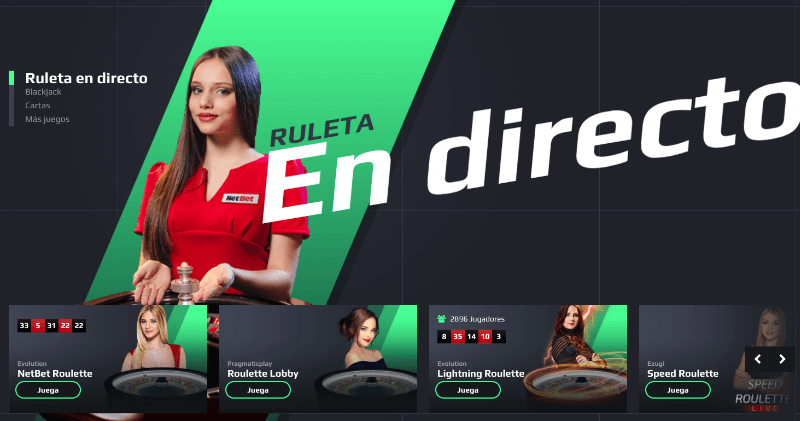 Netbet casino: ruletas en vivo