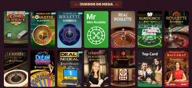 5Gringos casino: juegos de mesa