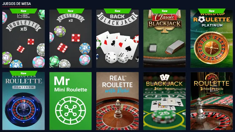 Rabona casino: juegos de mesa
