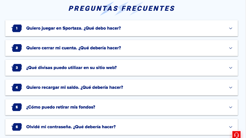 Sportaza preguntas frecuentes