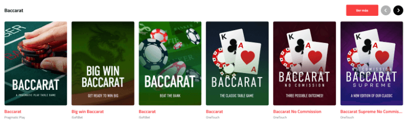 Ultra Casino: baccarat