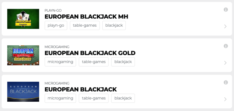 Energy Casino: blackjack