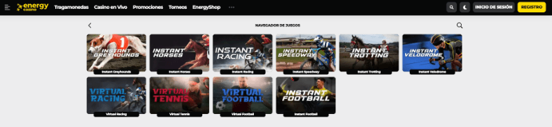 Energy Casino: deportes virtuales