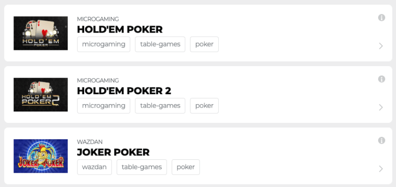 Energy Casino: poker