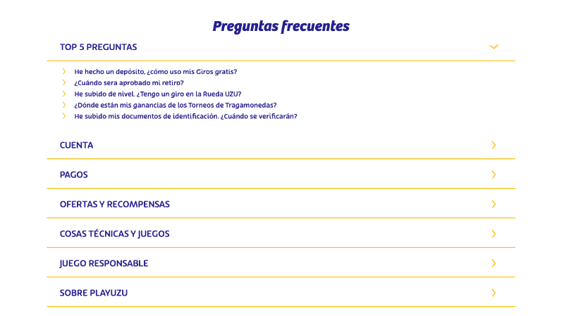 PlayUzu Casino: preguntas frecuentes