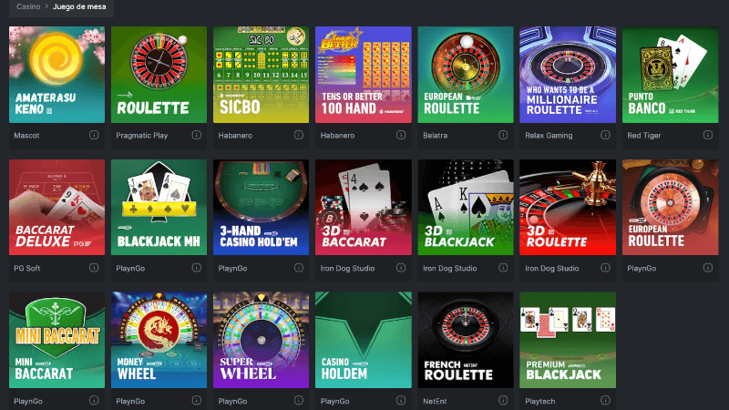 BC Game casino: juegos de mesa